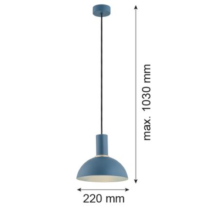 Argon 4221 - Candelabro suspenso SINES 1xE27/15W/230V d. 28 cm azul