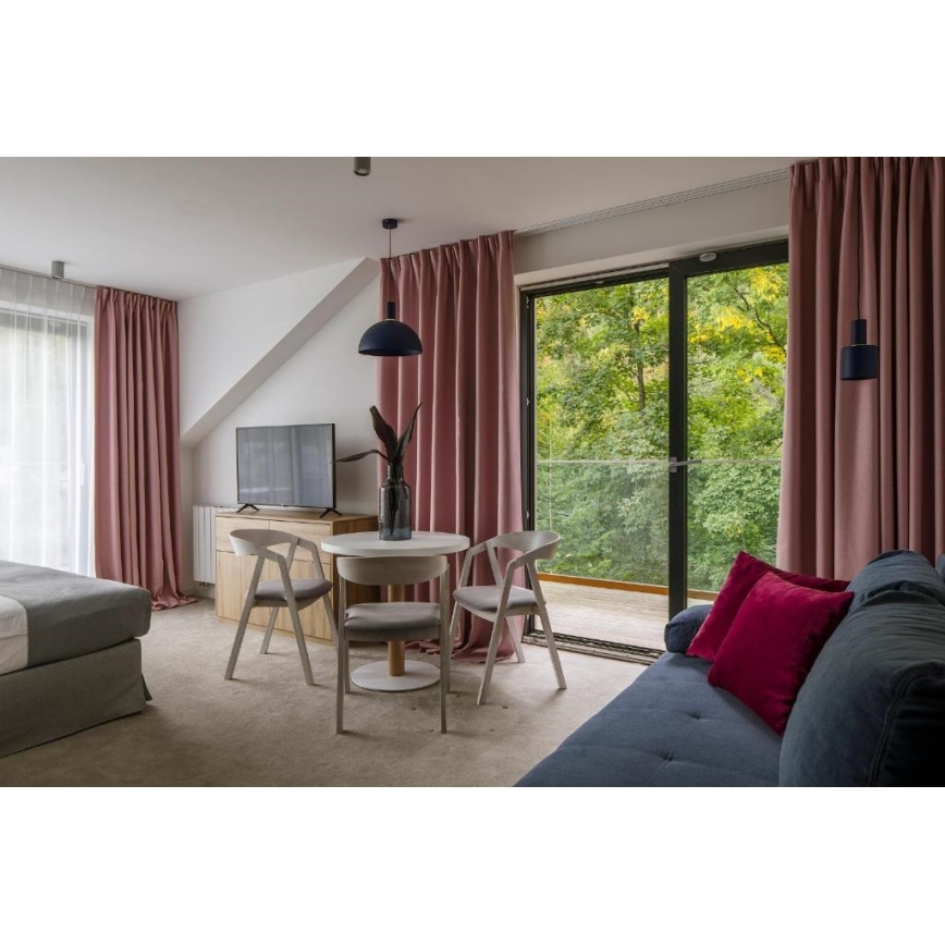 Argon 4222 - Lustre suspenso em cabo SINES 1xE27/15W/230V diâmetro 28 cm preto