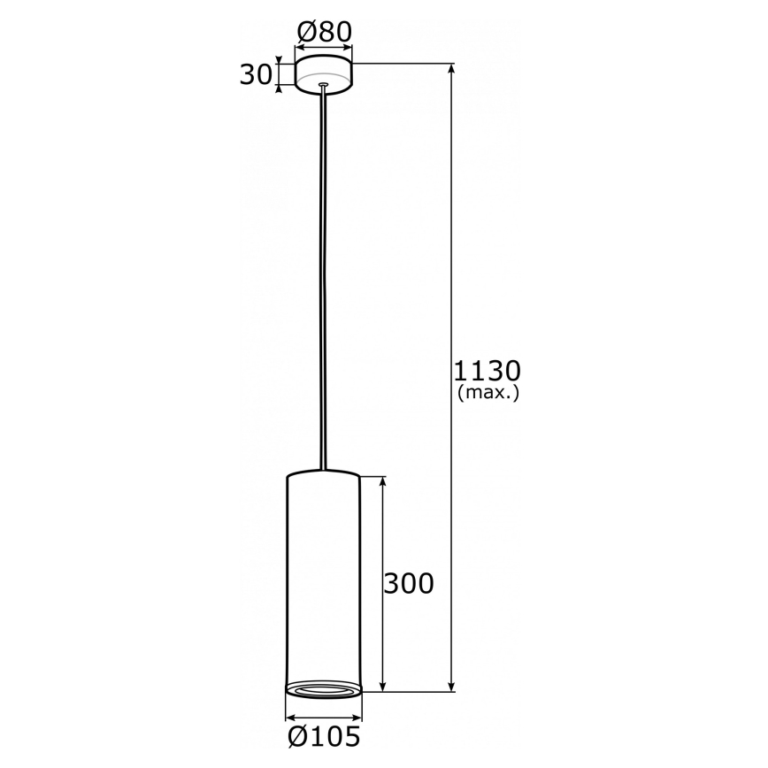Argon 4246 - Candelabro suspenso LINEA 1xE27/15W/230V latão/preto
