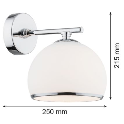 Argon 4254 - Iluminação de parede MARBELLA 1xE27/15W/230V cromado brilhante