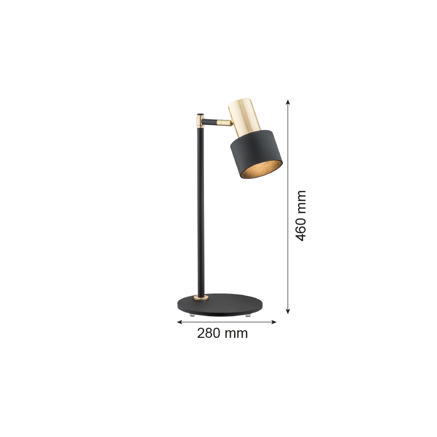 Argon 4257 - Lâmpada de mesa DORIA 1xE27/15W/230V preto antigo/bronze