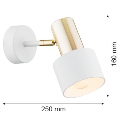 Argon 4264 - Foco de parede DORIA 1xE27/15W/230V branco/bronze