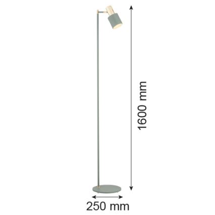 Argon 4271 - Candeeiro de chão DORIA 1xE27/15W/230V verde/latão