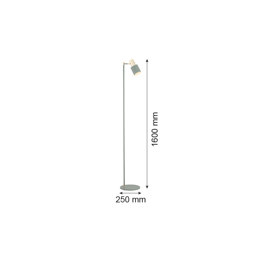 Argon 4271 - Candeeiro de chão DORIA 1xE27/15W/230V verde/latão