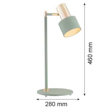 Argon 4276 - Lâmpada de mesa DORIA 1xE27/15W/230V verde/bronze
