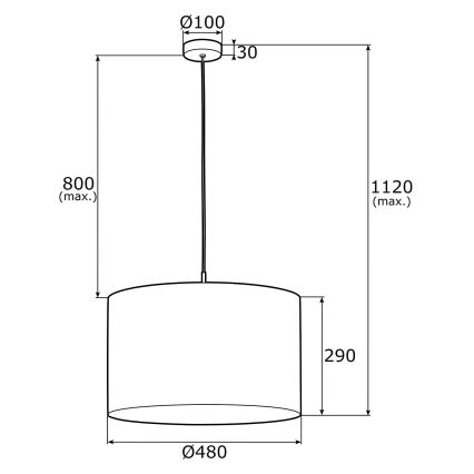 Argon 4285 - Candelabro suspenso KASER 1xE27/15W/230V cinzento/branco/bronze