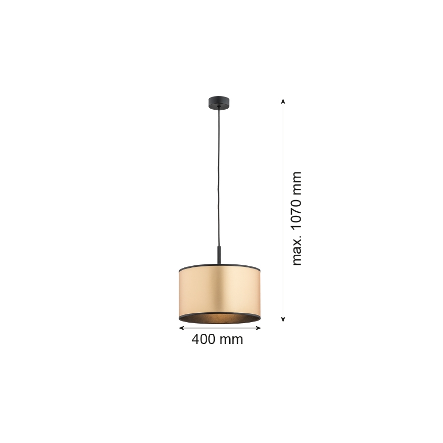Argon 4291 - Candelabro suspenso KARIN 1xE27/15W/230V latão/preto
