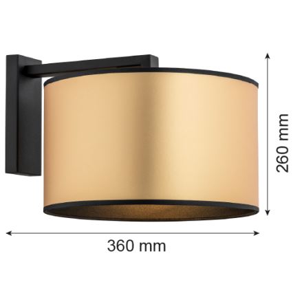 Argon 4295 - Candeeiro de parede KARIN 1xE27/15W/230V latão/preto