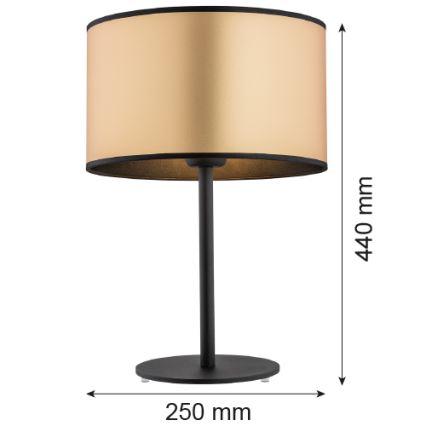 Argon 4297 - Candeeiro de mesa KARIN 1xE27/15W/230V latão/preto