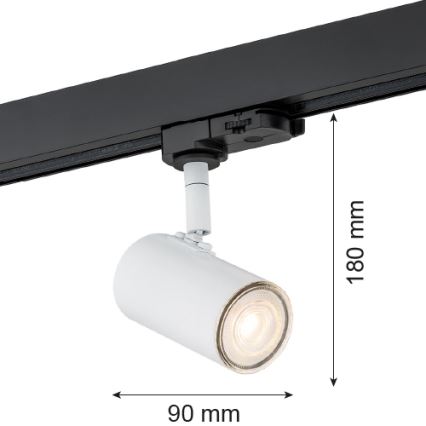 Argon 4327 - Foco para sistema de carril HORTA 1xGU10/5W/230V branco
