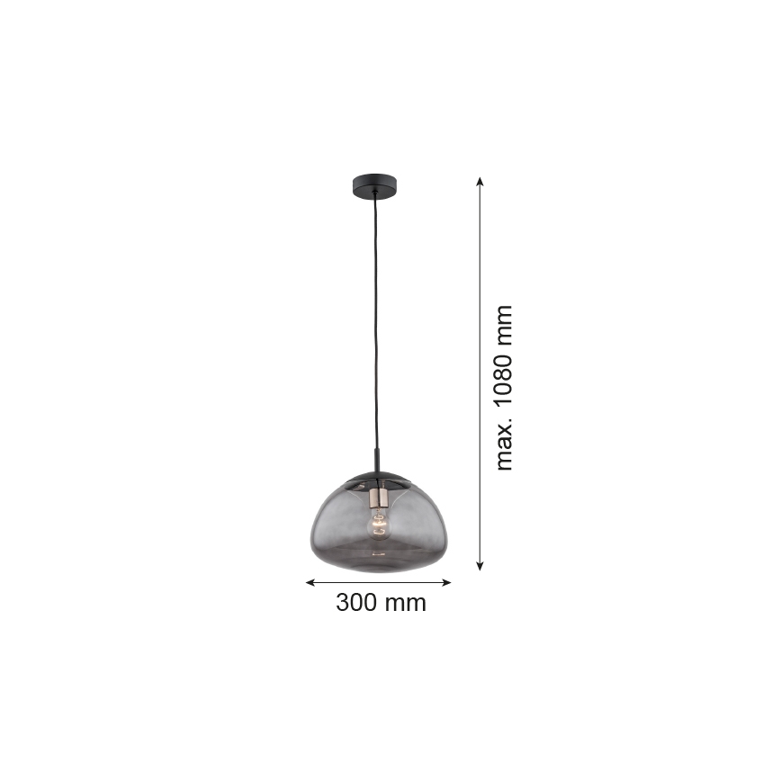 Argon 4334 - Candelabro suspenso TRINI 1xE27/15W/230V preto