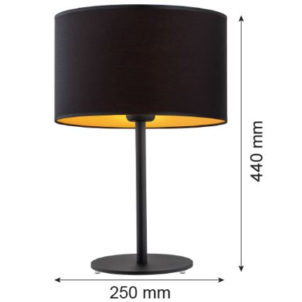 Argon 4342 - Candeeiro de mesa KARIN 1xE27/15W/230V preto