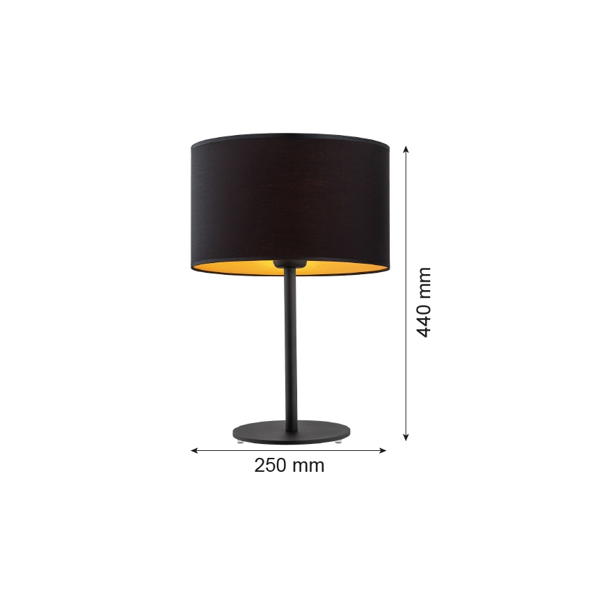 Argon 4342 - Candeeiro de mesa KARIN 1xE27/15W/230V preto