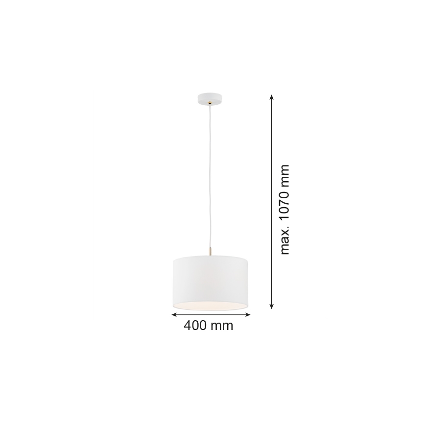 Argon 4343 - Candelabro suspenso KARIN 1xE27/15W/230V branca