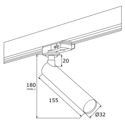 Argon 4353 - Foco LED para sistema de carril ELBRUS LED/4,5W/230V branco