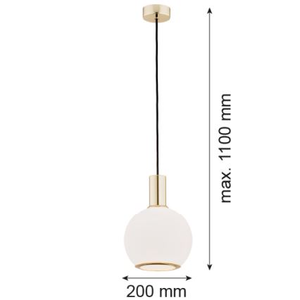 Argon 4357 - Candelabro suspenso SAGUNTO 1xE27/15W/230V d. 20 cm latão