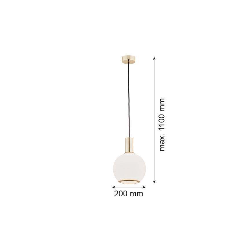 Argon 4357 - Candelabro suspenso SAGUNTO 1xE27/15W/230V d. 20 cm latão