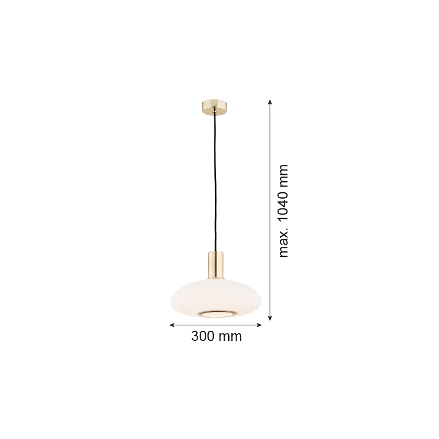 Argon 4358 - Candelabro suspenso SAGUNTO 1xE27/15W/230V diâmetro 30 cm latão