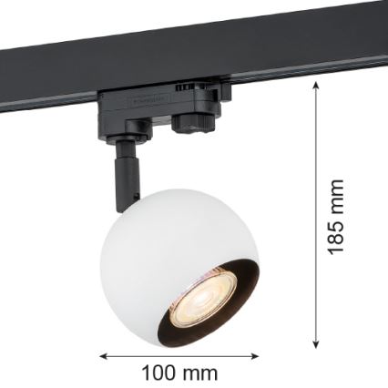 Argon 4377 - Foco para sistema de carril MURI 1xGU10/5W/230V branco