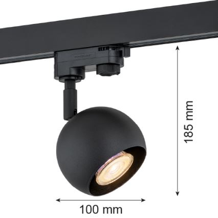 Argon 4379 - Foco para sistema de carril MURI 1xGU10/5W/230V preto