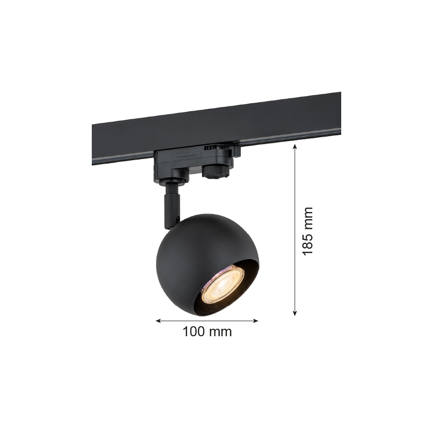 Argon 4379 - Foco para sistema de carril MURI 1xGU10/5W/230V preto