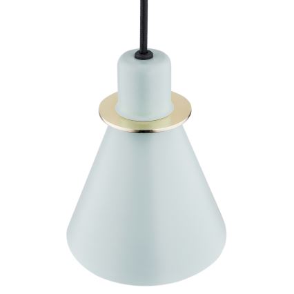 Argon 4682 - Candelabro suspenso BEVERLY 1xE27/15W/230V azul/dourado