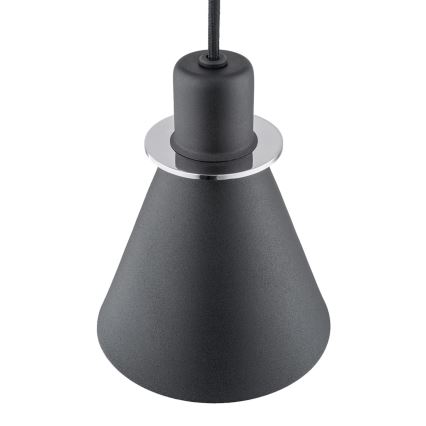Argon 4688 - Candelabro suspenso BEVERLY 1xE27/15W/230V preto/cromado brilhante