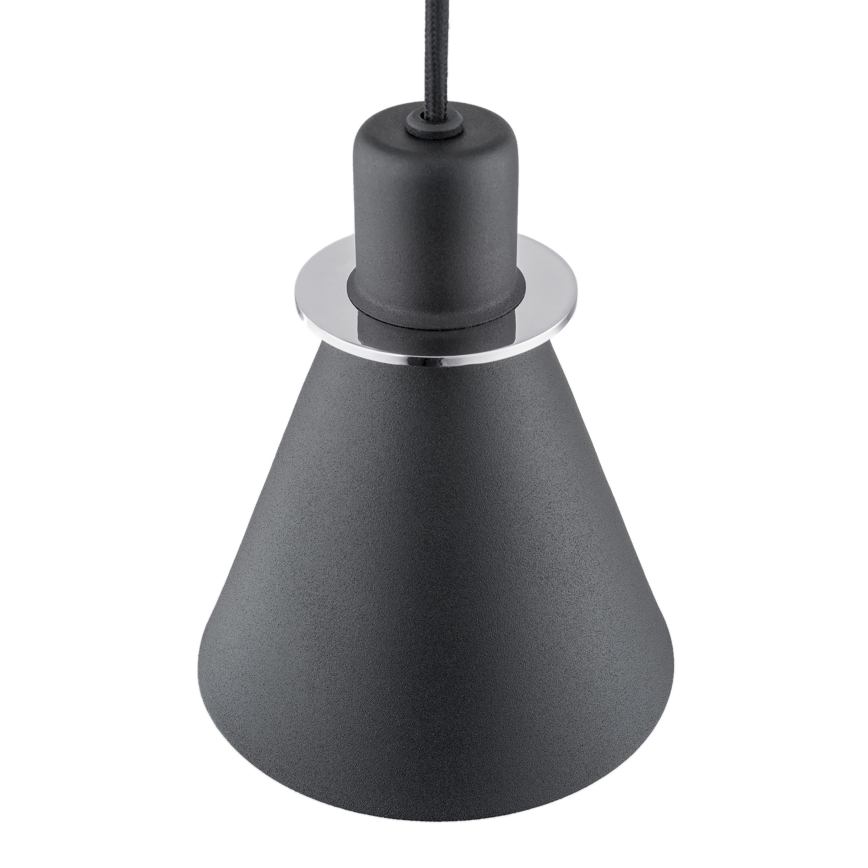 Argon 4688 - Candelabro suspenso BEVERLY 1xE27/15W/230V preto/cromado brilhante