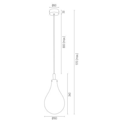 Argon 4696 - Candelabro suspenso OAKLAND 1xG9/6W/230V