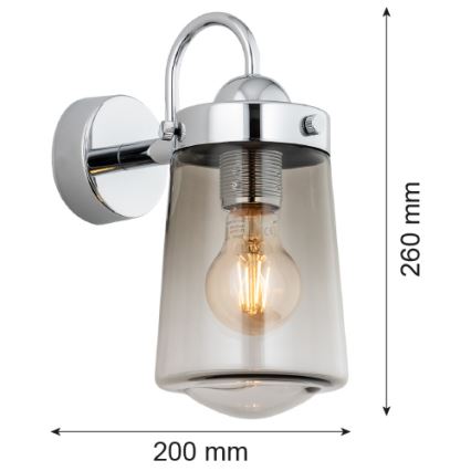 Argon 4718 - Iluminação de parede de casa de banho PASADENA 1xE27/15W/230V IP44