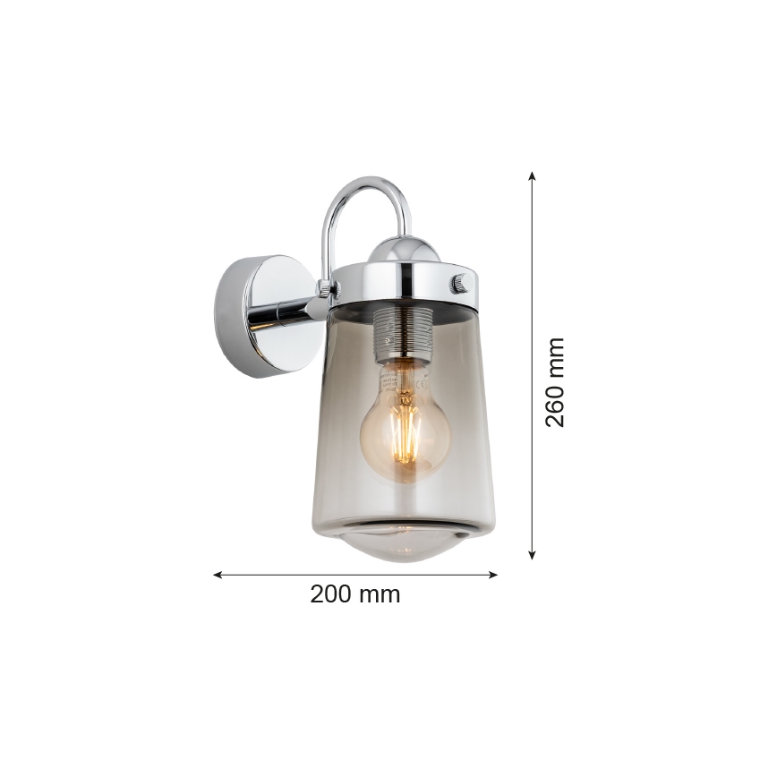 Argon 4718 - Iluminação de parede de casa de banho PASADENA 1xE27/15W/230V IP44