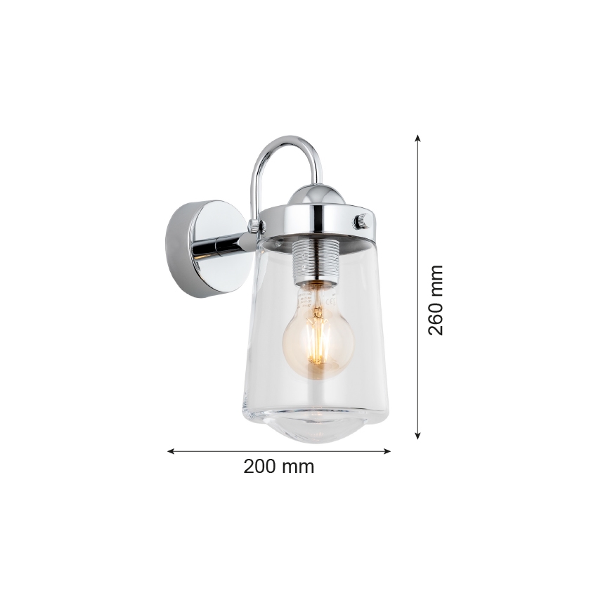 Argon 4719 - Iluminação de parede de casa de banho PASADENA 1xE27/15W/230V IP44