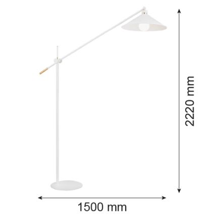 Argon 4731 - Candeeiro de chão NASHVILLE 1xE27/15W/230V branco