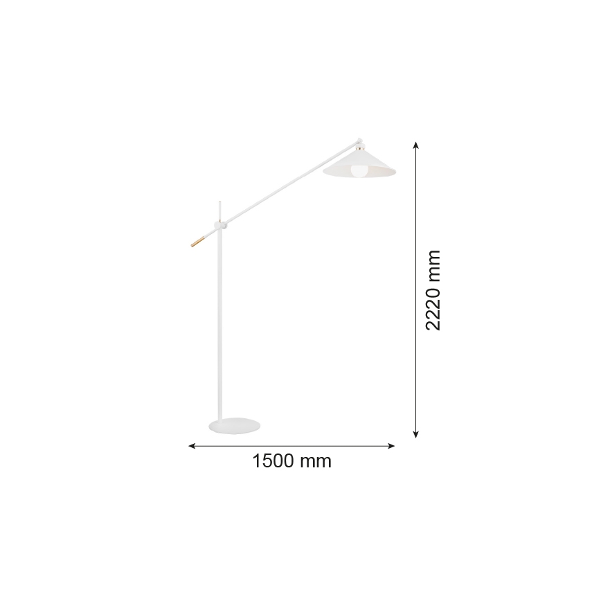 Argon 4731 - Candeeiro de chão NASHVILLE 1xE27/15W/230V branco