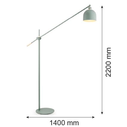 Argon 4736 - Candeeiro de chão DETROIT 1xE27/15W/230V verde