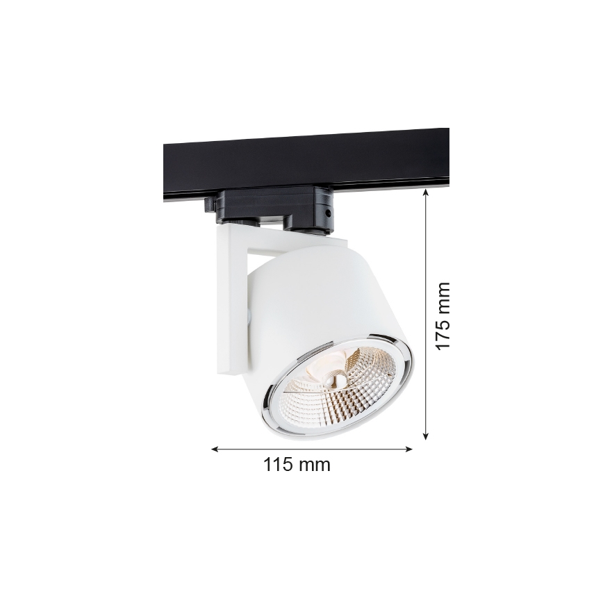 Argon 4750 - Foco para sistema de carril ALTO 1xGU10-AR111/12W/230V branco
