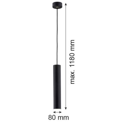 Argon 4756 - Candelabro suspenso GOMERA 1xGU10/5W/230V preto