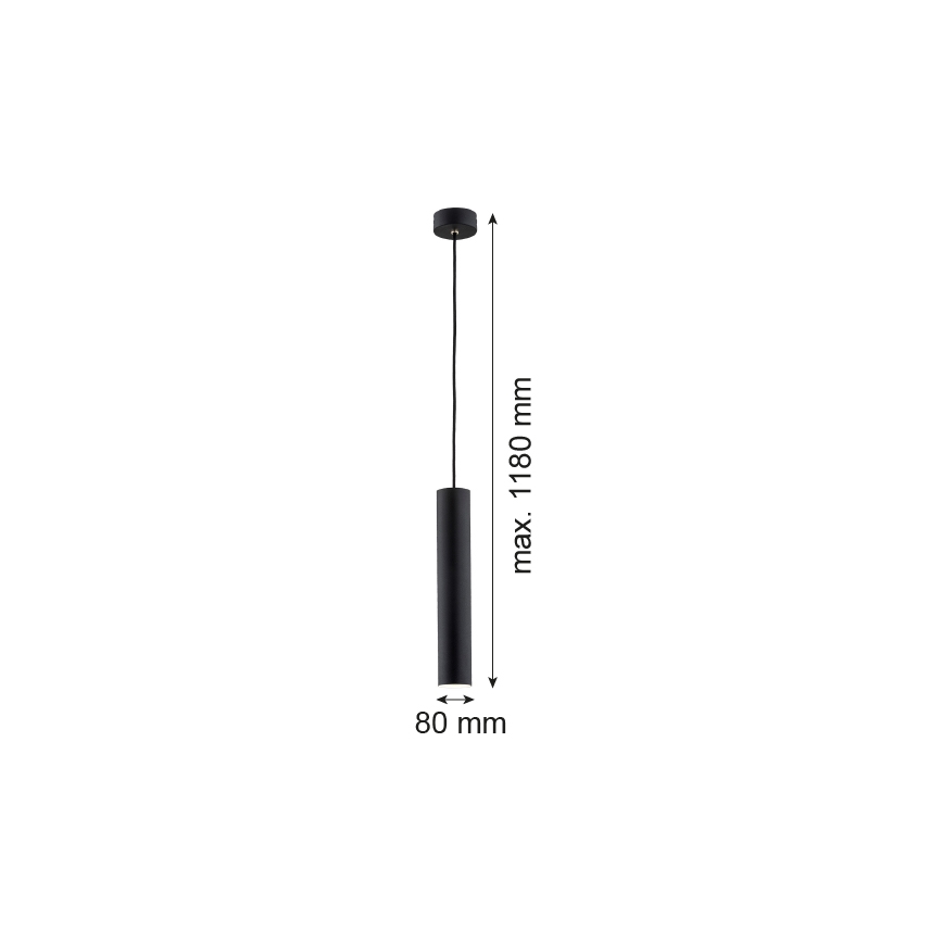 Argon 4756 - Candelabro suspenso GOMERA 1xGU10/5W/230V preto