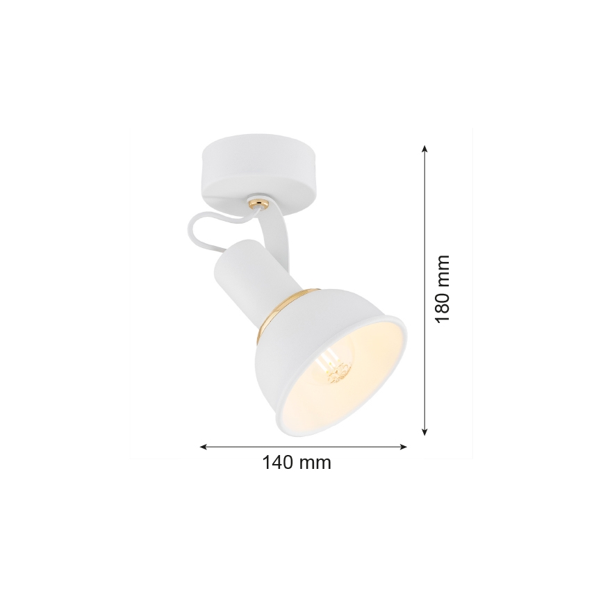 Argon 4899 - Foco TWIST 1xE14/7W/230V branco/dourado