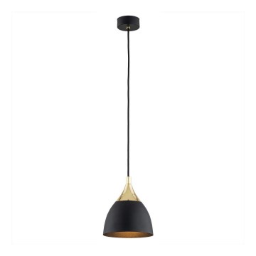 Argon 4905 - Candelabro suspenso MURANO 1xE27/15W/230V preto/dourado