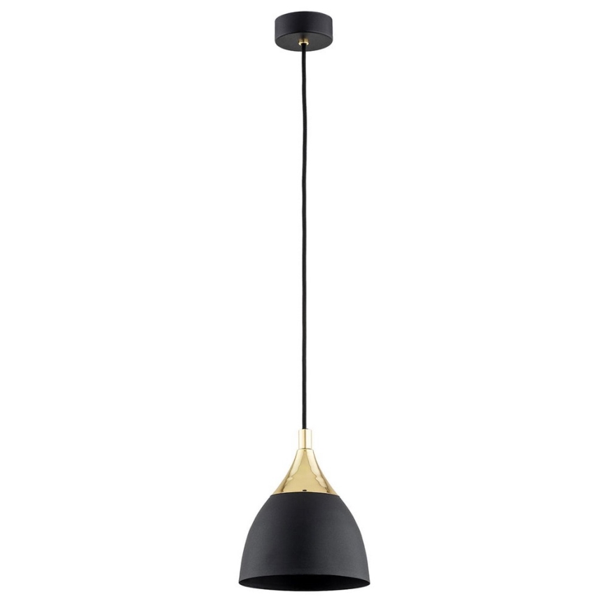 Argon 4905 - Candelabro suspenso MURANO 1xE27/15W/230V preto/dourado