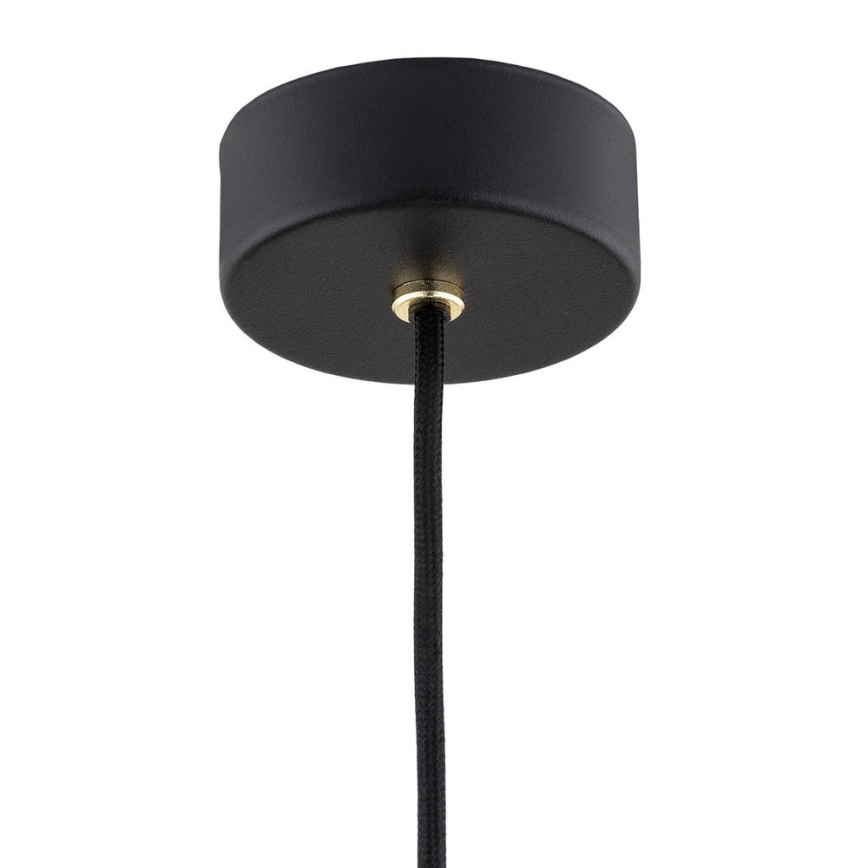 Argon 4905 - Candelabro suspenso MURANO 1xE27/15W/230V preto/dourado