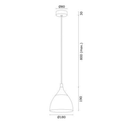 Argon 4905 - Candelabro suspenso MURANO 1xE27/15W/230V preto/dourado