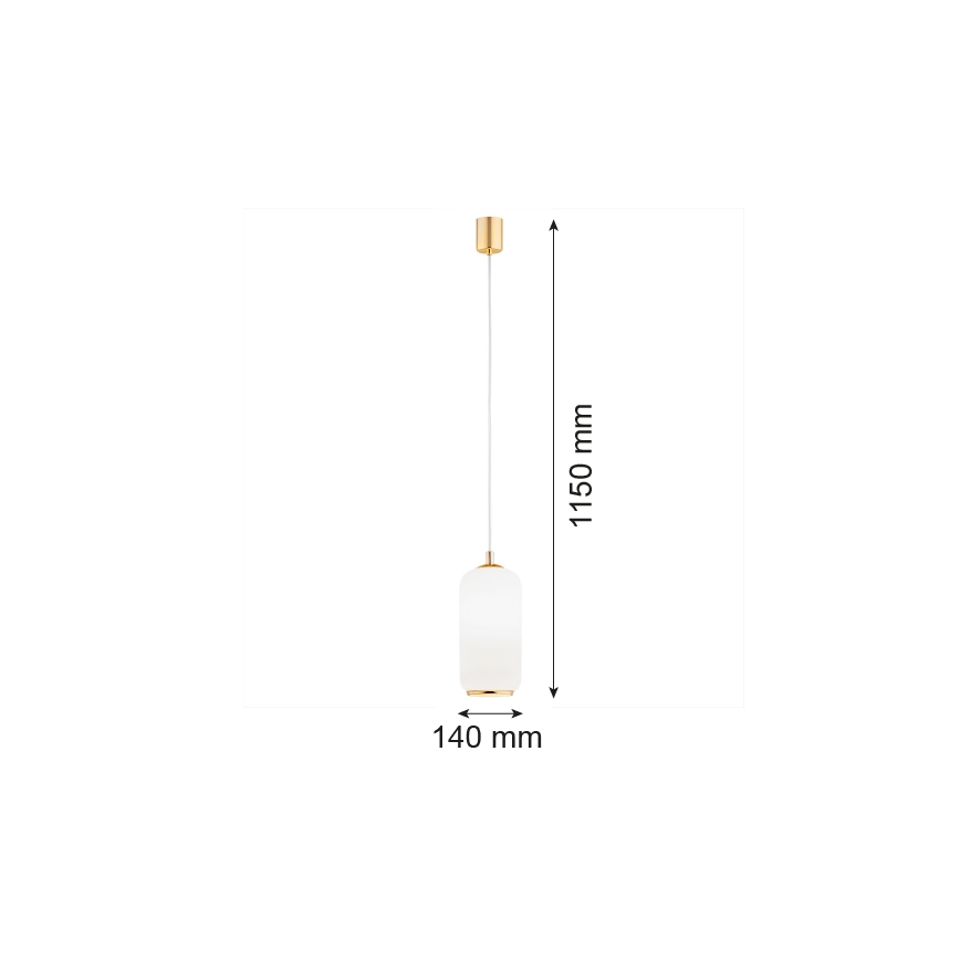 Argon 4993 - Candelabro suspenso PALLADO 1xE27/15W/230V dourado/branco