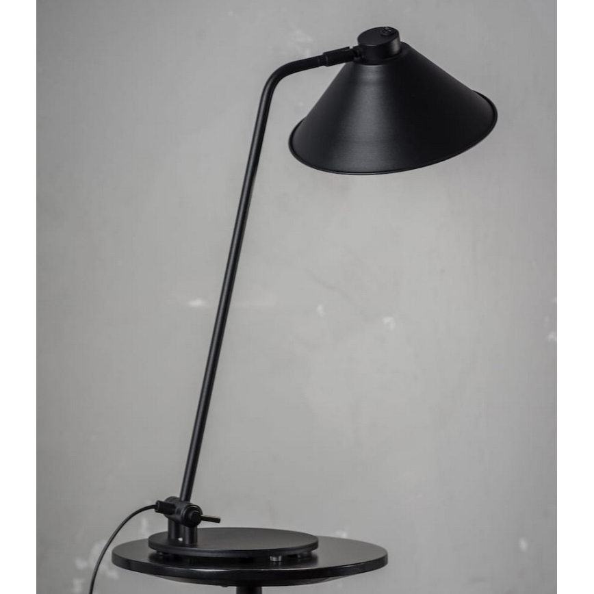 Argon 4998 - Candeeiro de mesa GABIAN 1xE27/15W/230V preto
