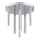 Argon 5025 - Candelabro montado à superfície LED SANDRINO 7xLED/3W/230V cromado brilhante