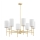 Argon 5051 - Candelabro suspenso ABRUZZO 8xE14/15W/230V latão/branco