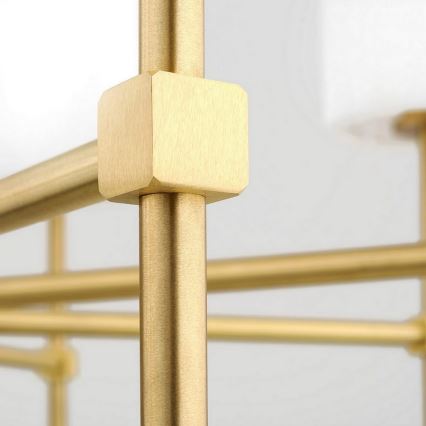 Argon 5051 - Candelabro suspenso ABRUZZO 8xE14/15W/230V latão/branco