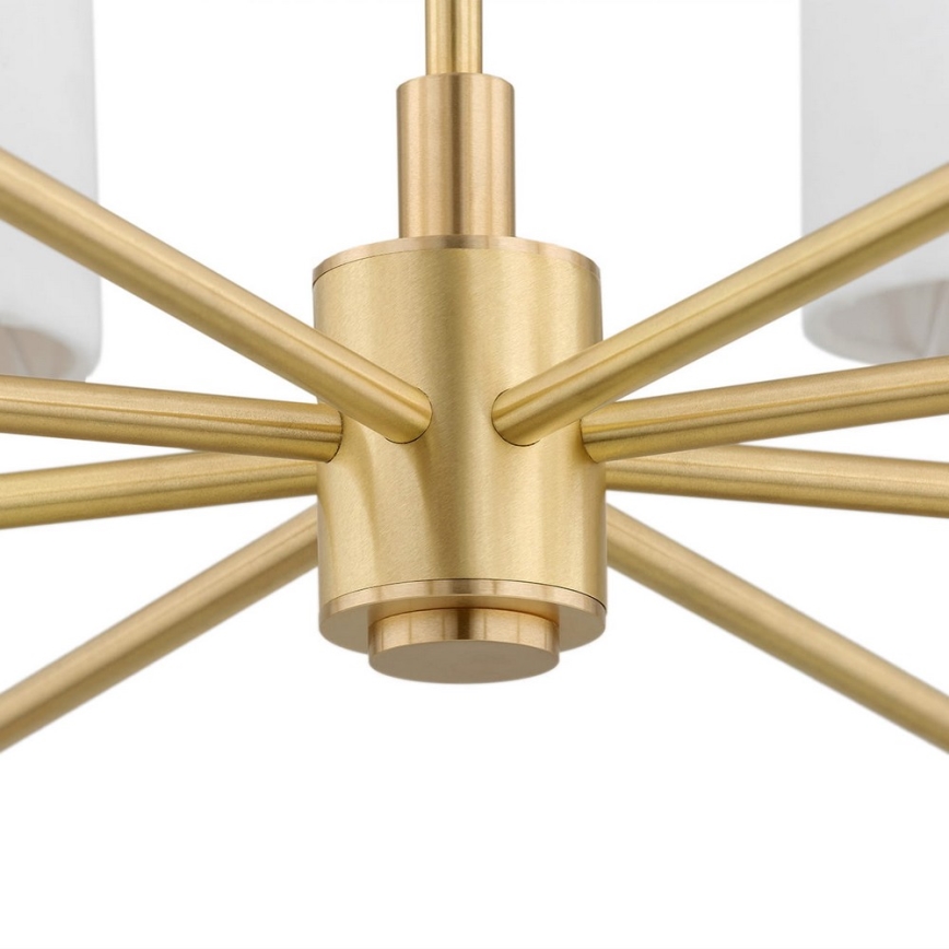 Argon 5051 - Candelabro suspenso ABRUZZO 8xE14/15W/230V latão/branco