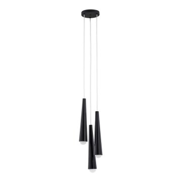 Argon 6103 - Candelabro suspenso HOLLYWOOD 3xE14/7W/230V preto